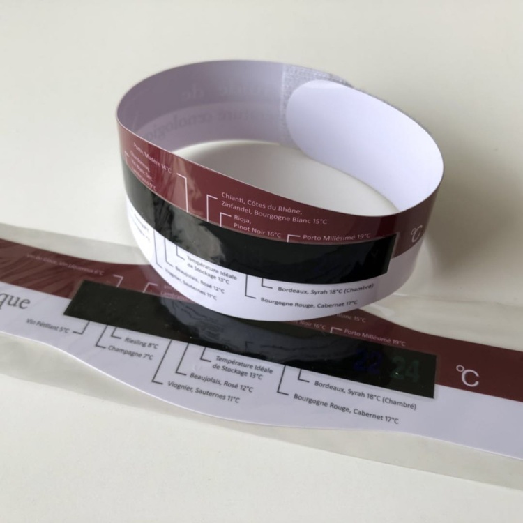 Weinflaschen-Thermometer-Karte
